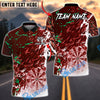 BlueJose Darts Dartboard Geometric Shatter Effect Multicolor Options Personalized Name Shirt (4 Colors)