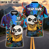 BlueJose Darts Fear The Panda Graffiti Style Personalized Name, Team Name Unisex Shirt (4 Colors)