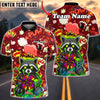BlueJose Darts Raccoon Dartboard Comic Explosion Multicolor Options Personalized Name Shirt (4 Colors)