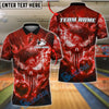 BlueJose Bowling And Pins Punisher Skull Phantom Strike Customized Name, Team Name 3D Shirt (4 Colors)