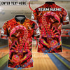 BlueJose Bowling And Pins Scorpion Psychedelic Neon Customized Name, Team Name 3D Shirt (4 Colors)