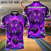 BlueJose Bowling And Pins Tiger Lava Strike Customized Name, Team Name 3D Shirt (4 Colors)