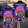 BlueJose Darts Funny Neon Sunset Graffiti Personalized Name, Team Name Unisex Shirt (4 Colors)