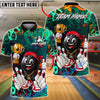 BlueJose Bowling And Pins Champion Funny Cartoon Trophy Customized Name, Team Name 3D Shirt (4 Colors)