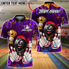 BlueJose Bowling And Pins Champion Funny Cartoon Trophy Customized Name, Team Name 3D Shirt (4 Colors)