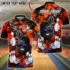 BlueJose Bowling And Pins Graffiti Funny Character Smile Customized Name, Team Name 3D Shirt (4 Colors)