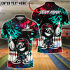 BlueJose Bowling And Pins Graffiti Funny Character Star Mark Customized Name, Team Name 3D Shirt (4 Colors)