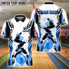 BlueJose Bowling And Pins Luxury Smoke Pattern Customized Name, Team Name 3D Shirt (6 Colors)