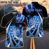 BlueJose Darts Flame Swirl Tornado Multicolor Options Personalized Name Shirt (4 Colors)