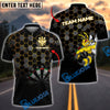 BlueJose Darts Fighting Bee Honeycomb Target Multicolor Options Personalized Name Shirt (4 Colors)