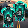 BlueJose Darts Cool Dartboard Character Flame Multicolor Options Personalized Name Shirt (6 Colors)