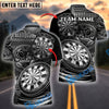 BlueJose Darts Bullseye Tribal Personalized Name, Team Name Shirt (4 Colors)