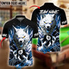 BlueJose Billiards Bloody Wolf Holding 8 Ball Personalized Name, Team Name Unisex Shirt ( 4 Colors )