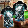 BlueJose Billiards Bloody Wolf Holding 8 Ball Personalized Name, Team Name Unisex Shirt ( 4 Colors )