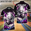 BlueJose Bowling And Pins Bloody Wolf Customized Name, Team Name 3D Shirt (4 Colors)