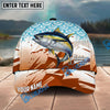 BlueJose Fishing Retro Scale Pattern Personalized Name Classic 3D Cap Personalized Cap (13 Breeds)