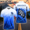 BlueJose Darts Flame Pattern Multicolor Options Personalized Name Shirt (4 Colors)