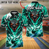 BlueJose Bowling And Pins Impact Dragon Splash Art Fury Customized Name, Team Name 3D Shirt (4 Colors)