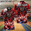 BlueJose Bowling And Pins Impact Dragon Splash Art Fury Customized Name, Team Name 3D Shirt (4 Colors)