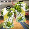 BlueJose Bowling And Pins Splash Grunge Customized Name, Team Name 3D Shirt (6 Colors)