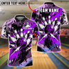 BlueJose Bowling And Pins Strike Explosion Urban Graffiti Customized Name, Team Name 3D Shirt (6 Colors)