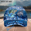 BlueJose Fishing Blue Flame Ocean Personalized Cap (13 Breeds)