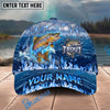 BlueJose Fishing Blue Flame Ocean Personalized Cap (13 Breeds)