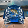 BlueJose Fishing Tribal Blue Personalized Name Classic 3D Cap Personalized Cap (13 Breeds)