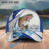 BlueJose Fishing White Scale Pattern Personalized Name Classic 3D Cap Personalized Cap (13 Breeds)