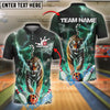 BlueJose Bowling And Pins Thunder Tiger Strike Style Customized Name, Team Name 3D Shirt (4 Colors)