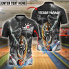 BlueJose Bowling And Pins Thunder Tiger Strike Style Customized Name, Team Name 3D Shirt (4 Colors)
