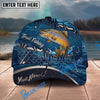 BlueJose Fishing Heartbeat Hook Pattern Personalized Cap (13 Breeds)