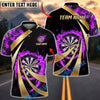 BlueJose Darts Fiery Swirl Blast Dartboard Personalized Name, Team Name Unisex Shirt (4 Colors)