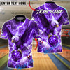 BlueJose Bowling & Pins Majestic Eagle Lightning Customized Name, Team Name 3D Shirt (4 Colors)