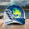 BlueJose Fishing Blue Lake Angler Style Personalized Name Classic 3D Cap Personalized Cap (13 Breeds)