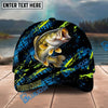 BlueJose Fishing Neon Splash Angler Hat Personalized Name Classic 3D Cap Personalized Cap (13 Breeds)