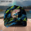 BlueJose Fishing Neon Splash Angler Hat Personalized Name Classic 3D Cap Personalized Cap (13 Breeds)