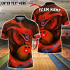 BlueJose Bowling And Pins Cobra Snake Design Customized Name, Team Name 3D Shirt (4 Colors)
