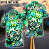 BlueJose Darts Graffiti Funny Never Give Up Dartboard Personalized Name, Team Name Shirt (4 Colors)