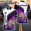 BlueJose Darts Flame Dartboard Strike Multicolor Options Personalized Name Shirt (4 Colors)