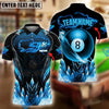 BlueJose Billiards 8 Ball Premium Icy Pattern Personalized Name, Team Name Unisex Shirt (4 Colors)