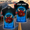 BlueJose Darts Flaming Bull Rage Multicolor Options Personalized Name Shirt (4 Colors)