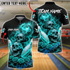 BlueJose Bowling And Pins Lightning Skull Roses Dark Gothic Style Customized Name, Team Name 3D Shirt (4 Colors)