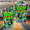 BlueJose Bowling And Pins Friday Vibe Graffiti Street Style Customized Name, Team Name 3D Shirt (4 Colors)