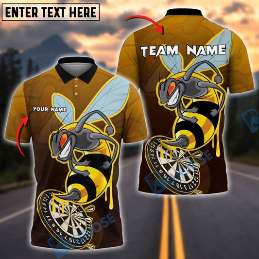 BlueJose Darts Bee Dartboard Personalized Name, Team Name Shirt