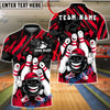 BlueJose Bowling & Pins Funny Pin Characters Urban Graffiti Style Customized Name, Team Name 3D Shirt (6 Colors)