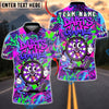 BlueJose Darts Game Dartboard Cartoon Graffiti Rainbow Multicolor Options Personalized Name Shirt (4 Colors)