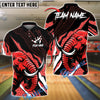 BlueJose Bowling Angry Elephant Claw Slash Pattern Customized Name, Team Name 3D Shirt (4 Colors)