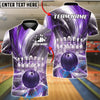BlueJose Bowling And Pins Lightning Strike Explosion 3D Design Customized Name, Team Name 3D Shirt (4 Colors)