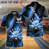 BlueJose Bowling And Pin Gold Metallic Luxury Pattern Customized Name, Team Name 3D Shirt (6 Colors)